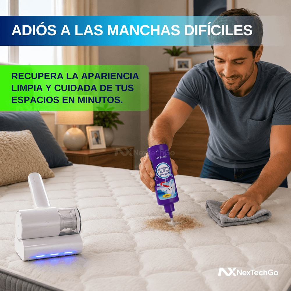 ÁcaroClean&Go™ - Apiradora Antiácaros con Luz UV para Colchones y Cobijas