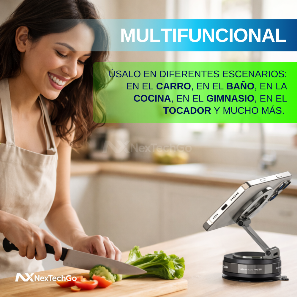 GiraMagnetGo - Soporte Celular Magnético Con Ventosa