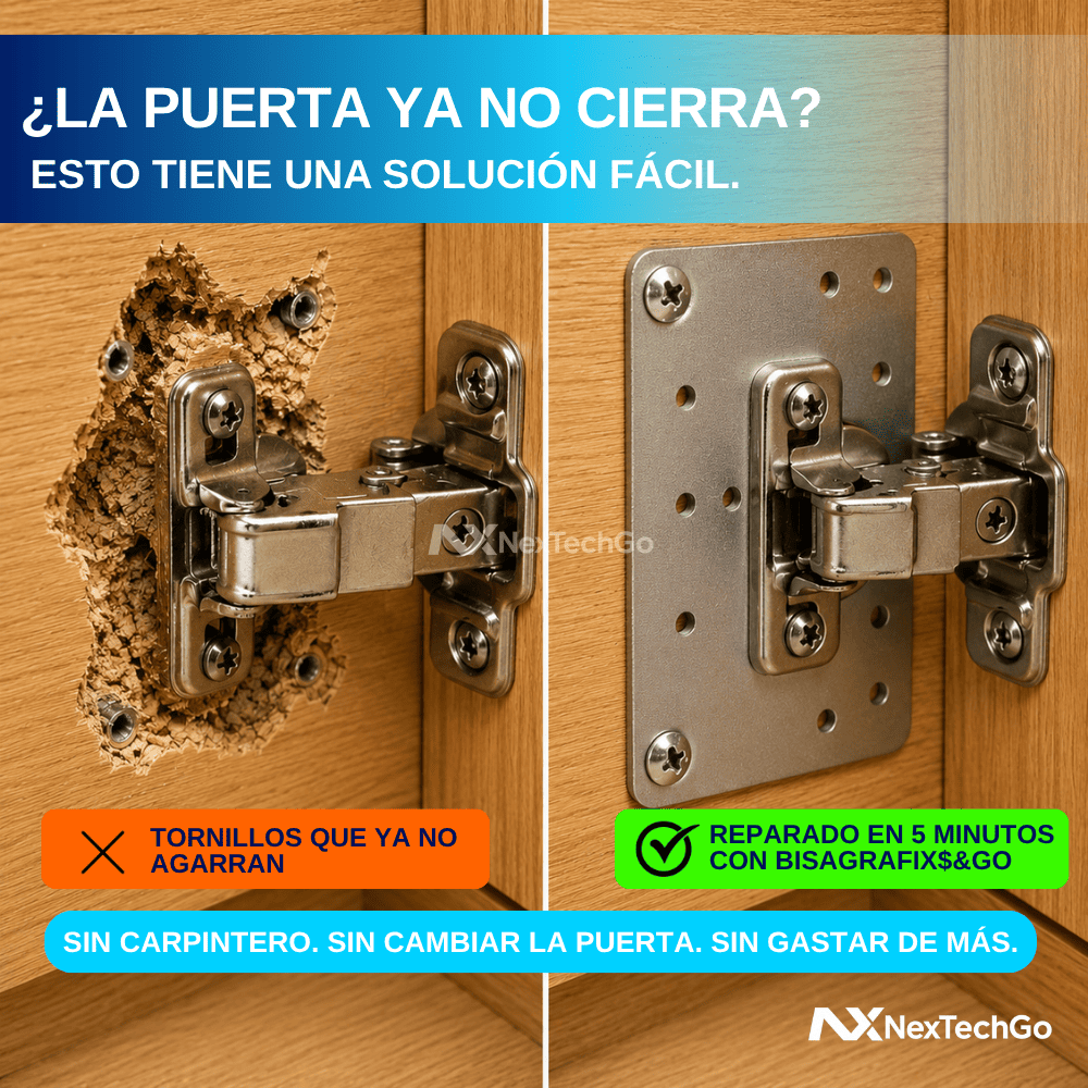 BisagraFix&Go™ - Kit de Reparación de Bisagras x8 + Tornillos de Regalo