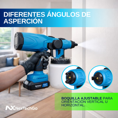 PintaProGo - Pistola de Pintura Inalámbrica Profesional Doble Batería