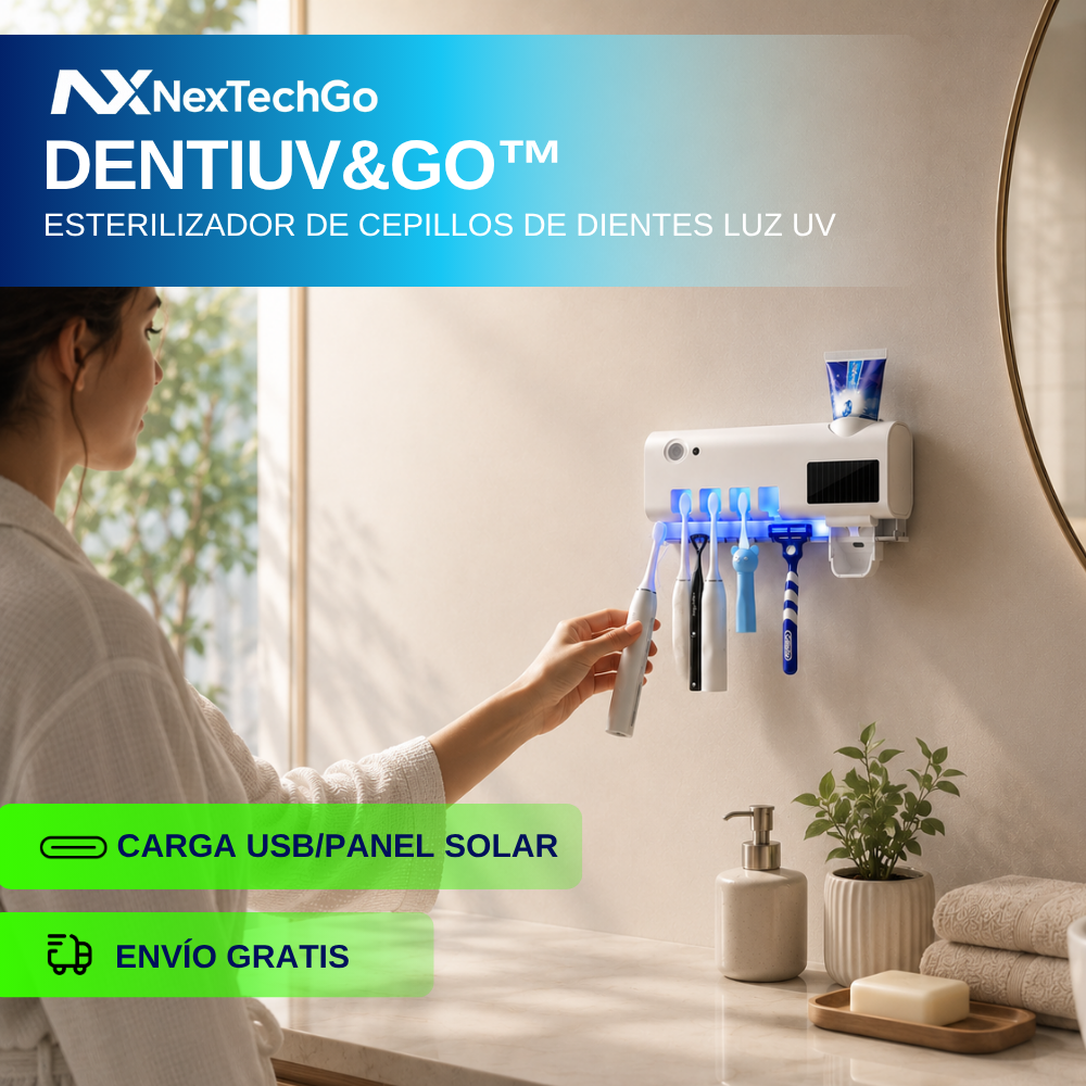 DentiUV&Go™ - Esterilizador de Cepillos de Dientes con Luz UV