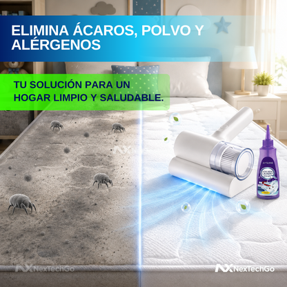 ÁcaroClean&Go™ - Apiradora Antiácaros con Luz UV para Colchones y Cobijas