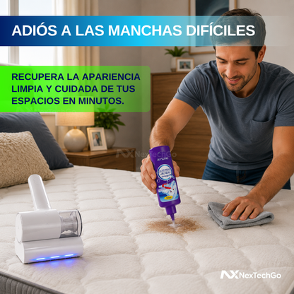 ÁcaroClean&Go™ - Apiradora Antiácaros con Luz UV para Colchones y Cobijas