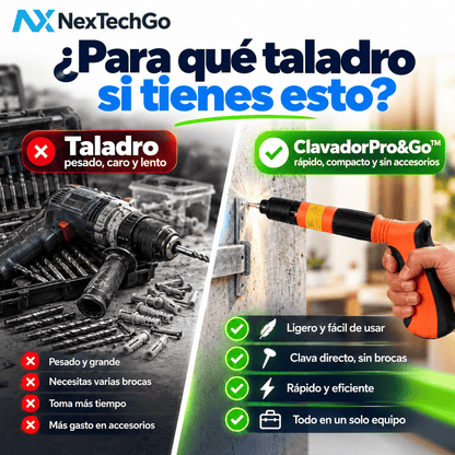 ClavadorPro&Go™ - Kit Percutor de Clavos Profesional Portátil