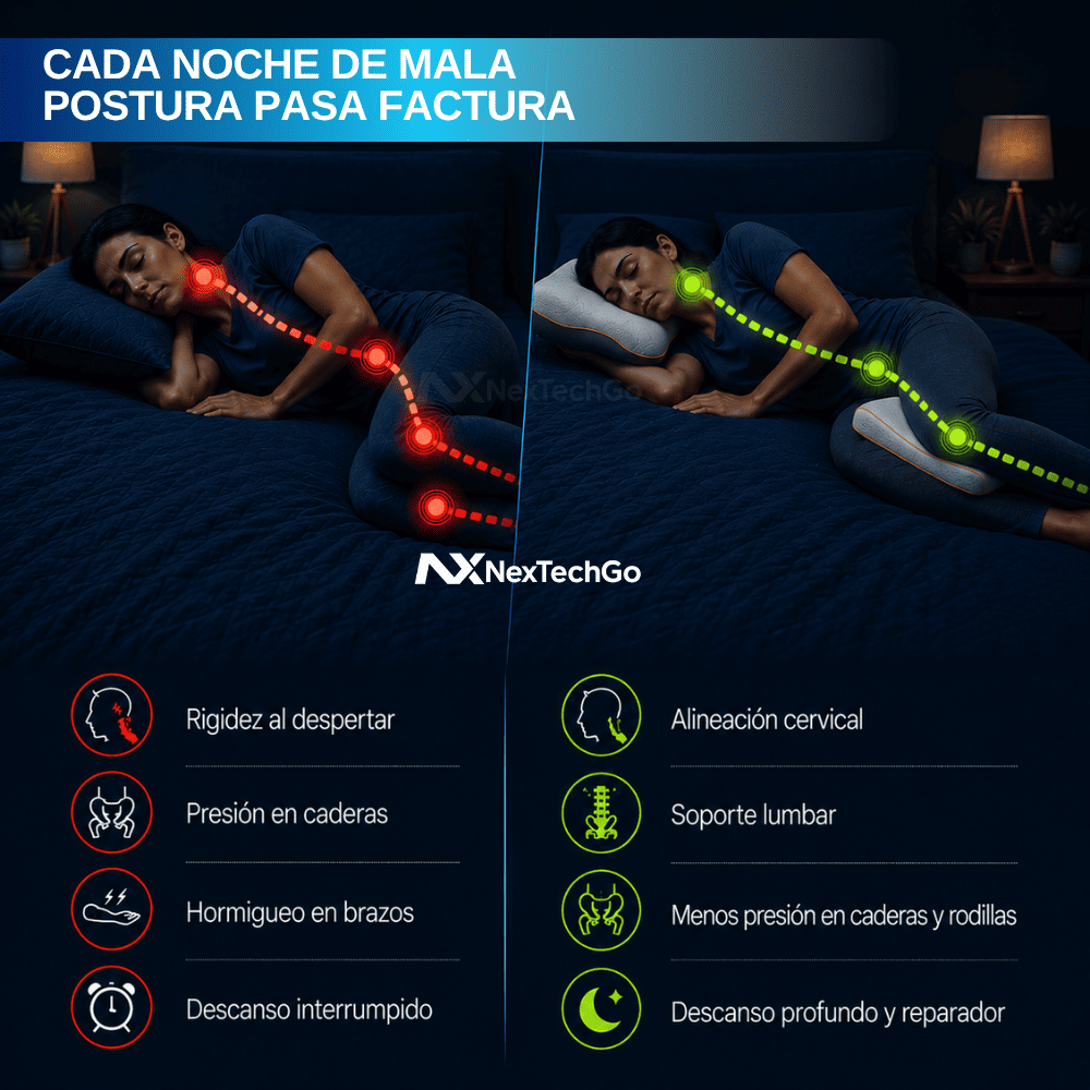 DespiertaBien&Go™ - Combo de almohadas ortopédicas de alineación postural