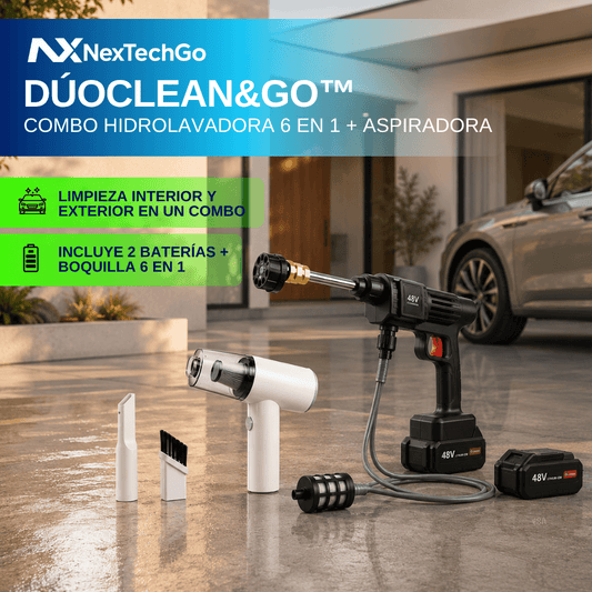 DúoClean&Go™ - Combo Hidrolavadora 6 en 1 + Aspiradora